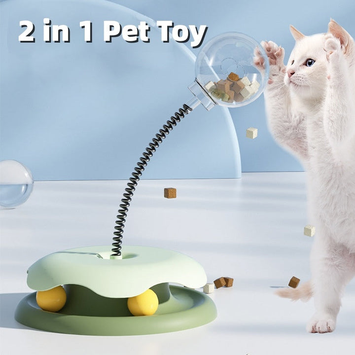 Unleash the Fun with Cat Leakage Food Toys Turntable Ball Toys!