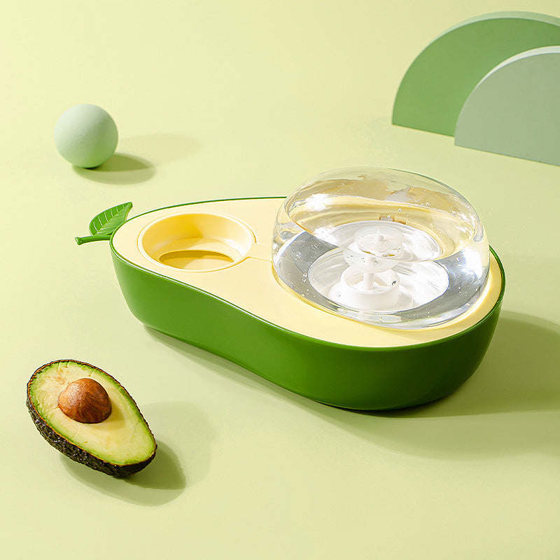 Avocado Pet Dog Cat Automatic Feeder Bowl